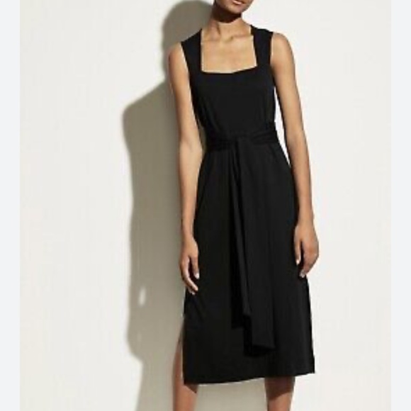 Vince belted pima cotton midi dress - Picture 1 of 6